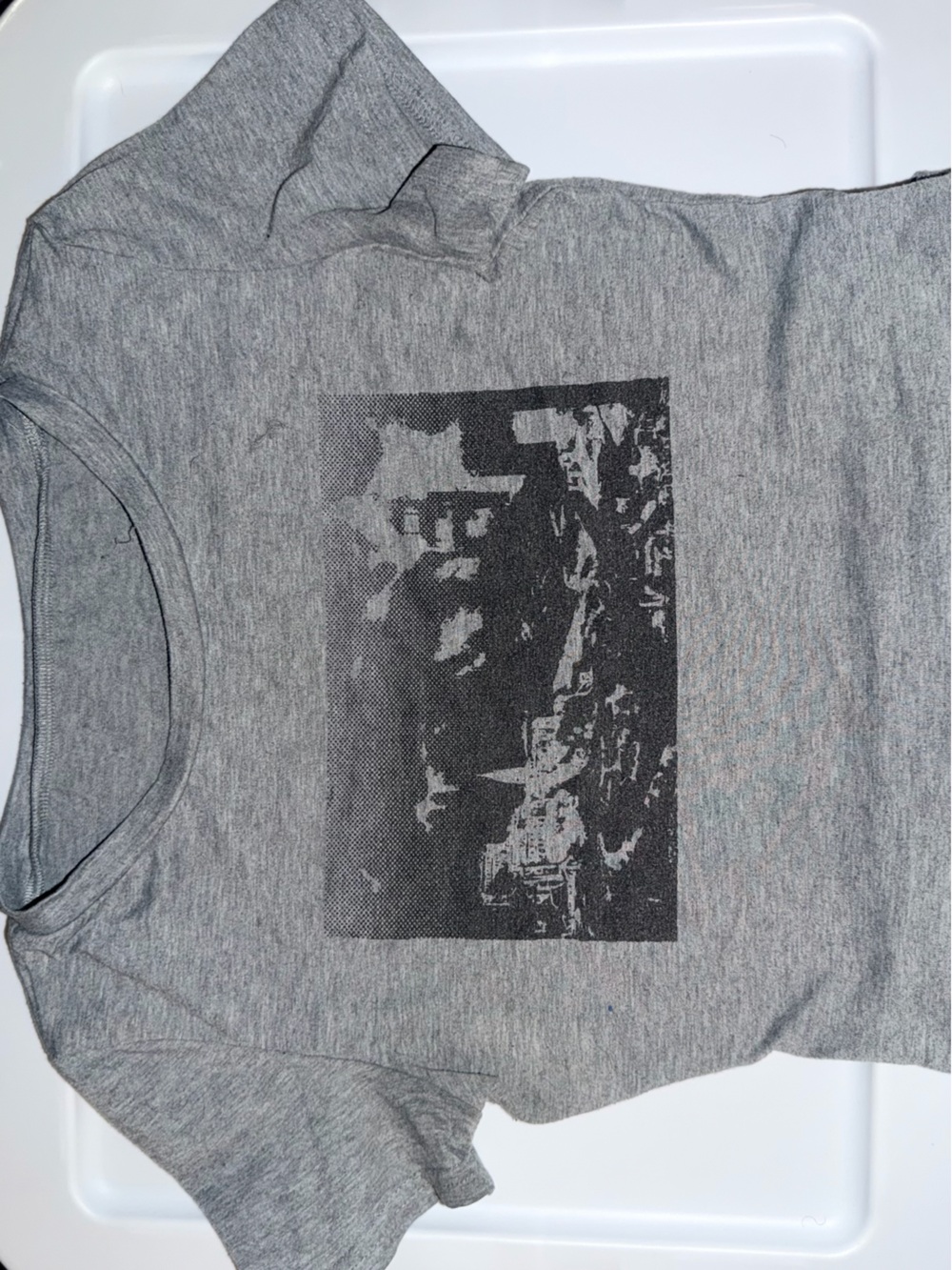 Women’s Gray Graphic Babydoll Tee - City Print